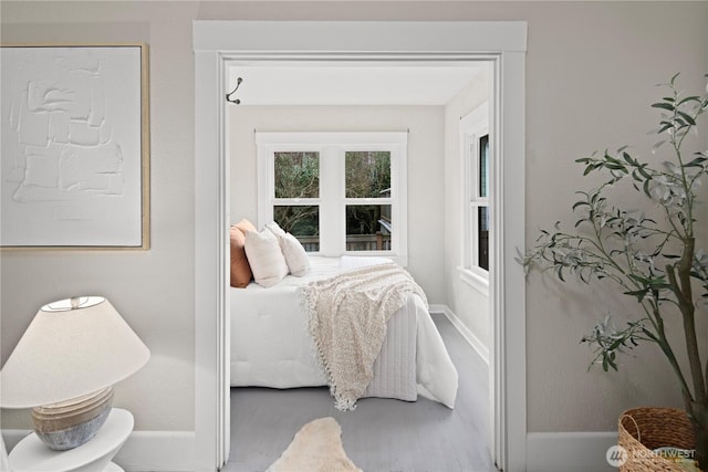 bedroom with baseboards