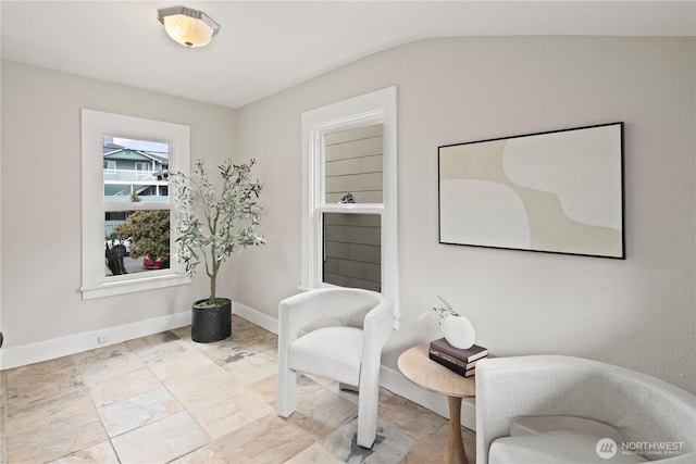 sitting room featuring baseboards