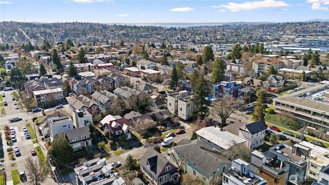 bird's eye view with a residential view