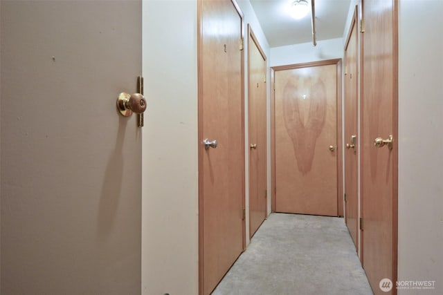 hallway featuring concrete flooring