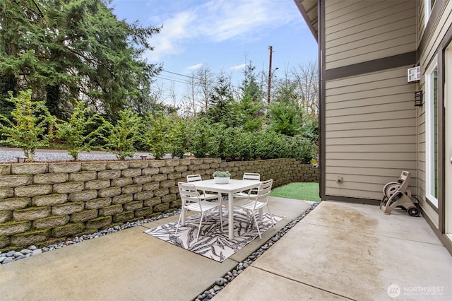 view of patio / terrace featuring outdoor dining area