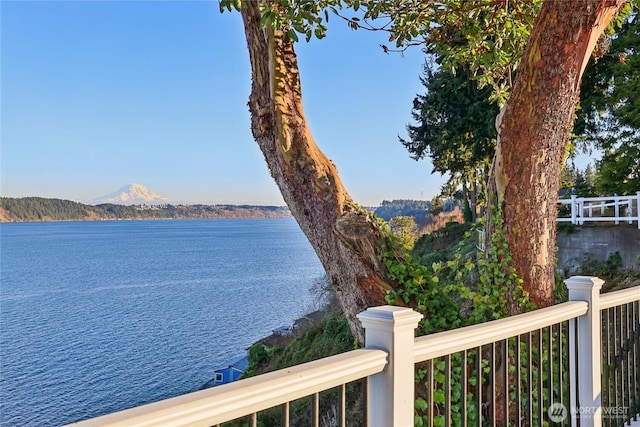 water view with a mountain view