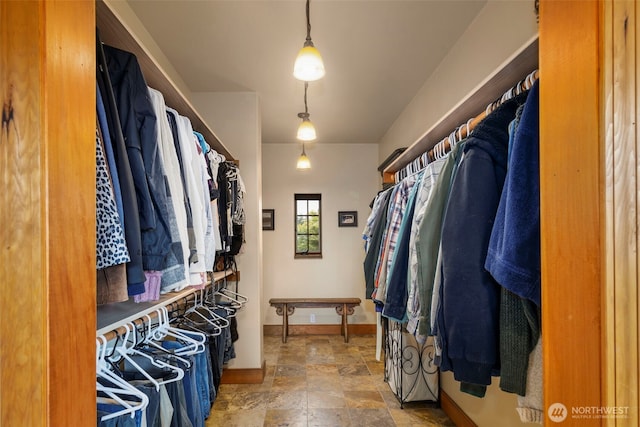 1939 49th St, Port Townsend, WA 98368 - walk in closet with stone finish floors