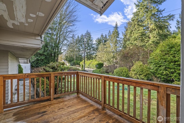 view of wooden deck