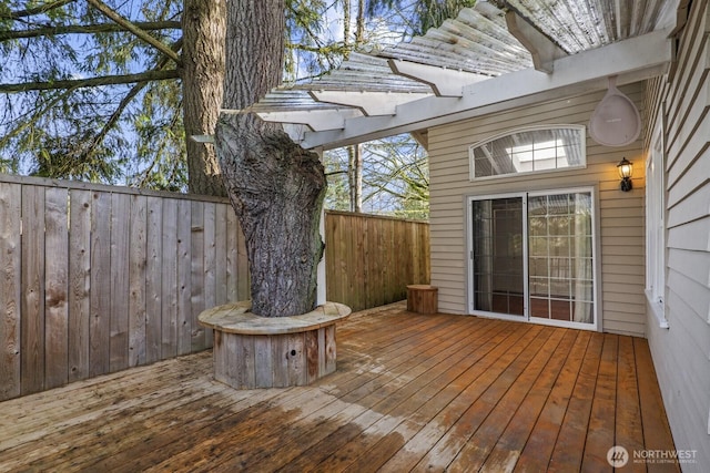 wooden deck with fence