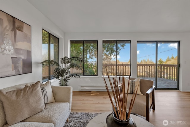 view of sunroom