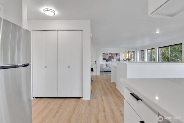 interior space with light wood finished floors