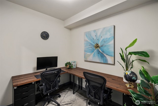 office with baseboards
