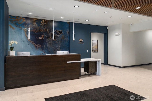 view of reception area