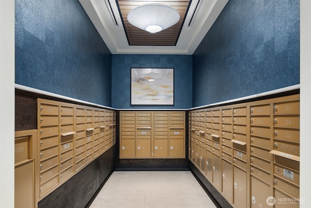 view of community featuring mail area