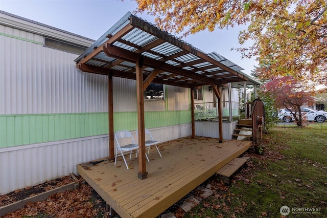 view of wooden deck