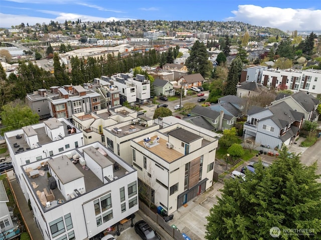 aerial view featuring a residential view