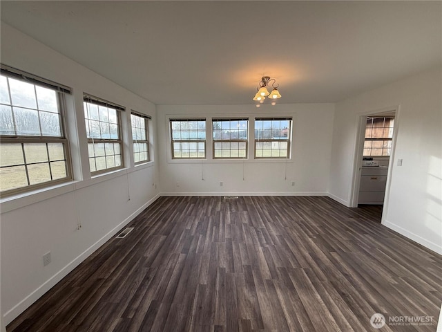 106 Alder St, Pe Ell, WA 98572 - interior space featuring a healthy amount of sunlight, visible vents, and an inviting chandelier