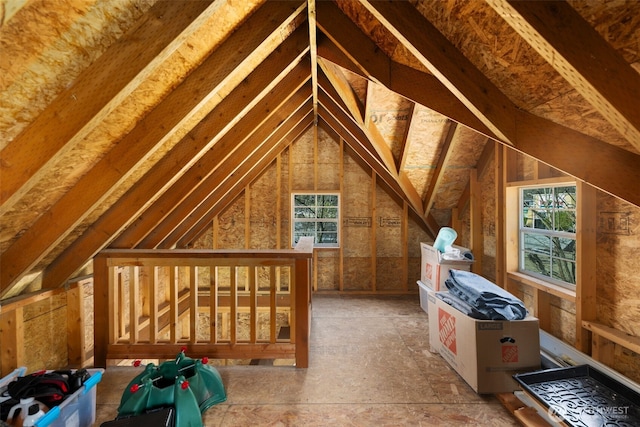 view of attic