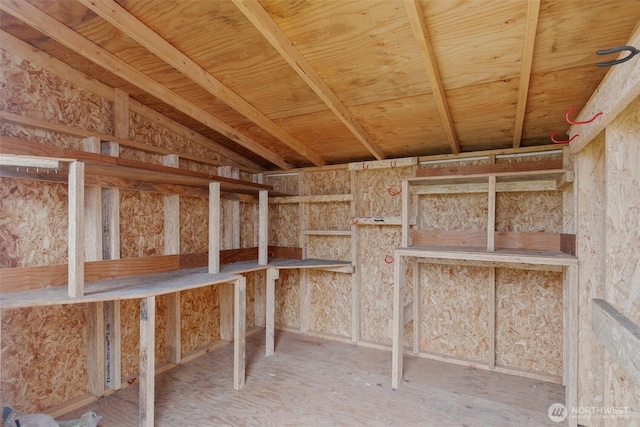 view of storage room