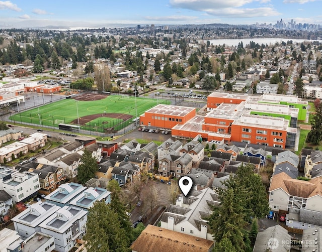 drone / aerial view featuring a residential view