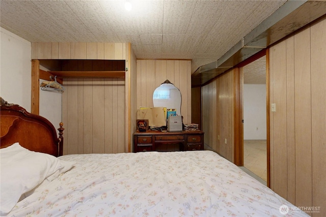 515 SE 5th St, College Place, WA 99324 - bedroom with wooden walls