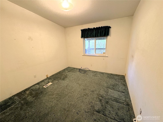 carpeted spare room featuring visible vents