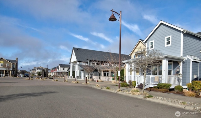 view of property with a residential view