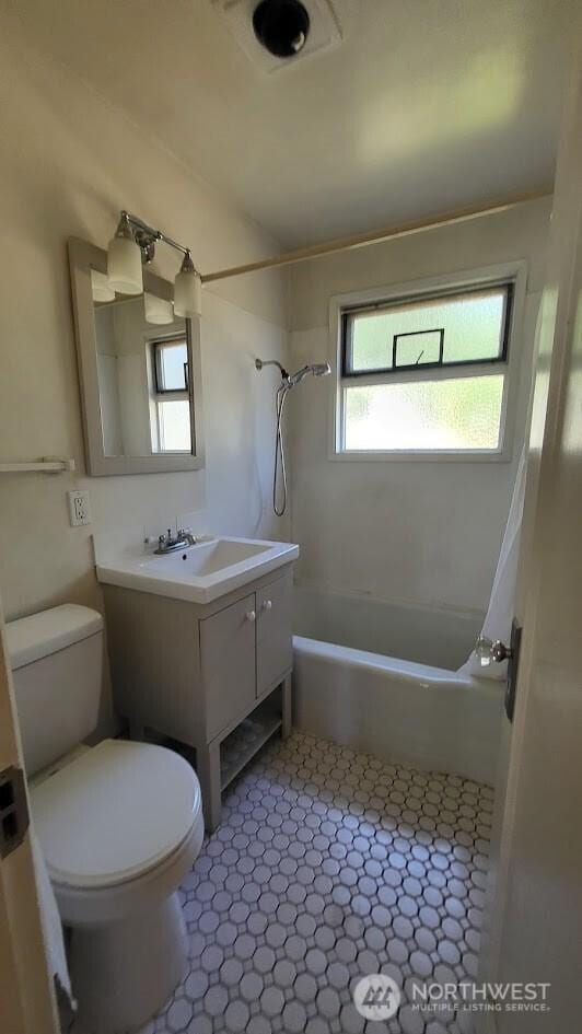 14934 5th Ave NE, Shoreline, WA 98155 - full bathroom with toilet, vanity, and  shower combination