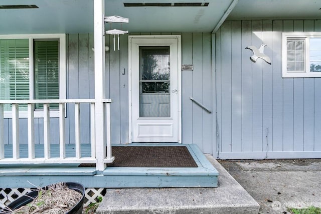 view of doorway to property