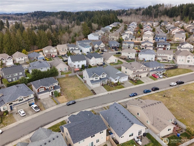 drone / aerial view with a residential view