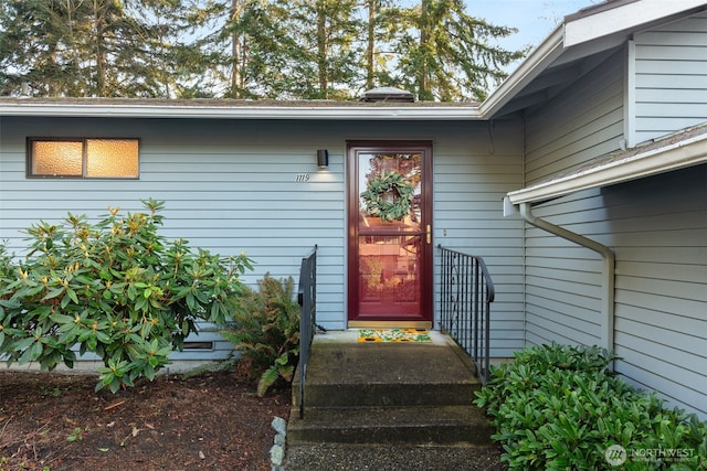 view of doorway to property