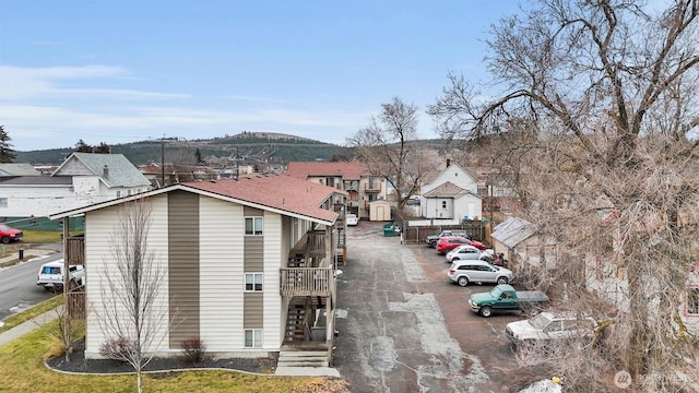 aerial view with a residential view