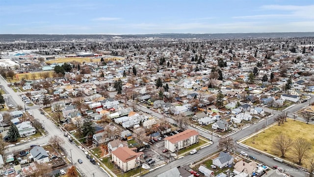 aerial view with a residential view