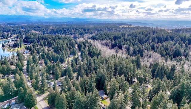 aerial view with a view of trees