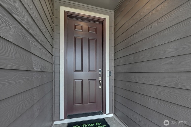 view of doorway to property