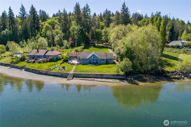 471 SE Old Arcadia Rd, Shelton, WA 98584 - view of subject property featuring a nearby body of water and a heavily wooded area
