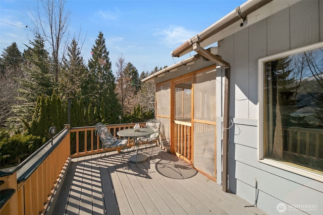 view of wooden terrace