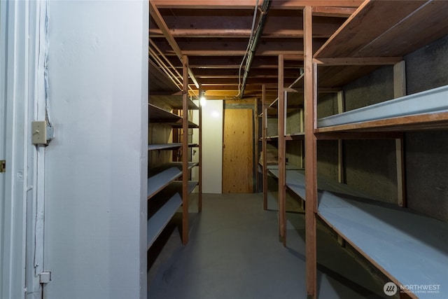 view of storage area