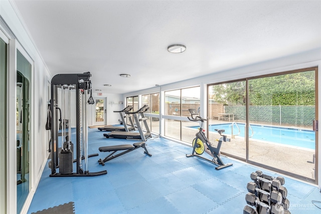 view of exercise room