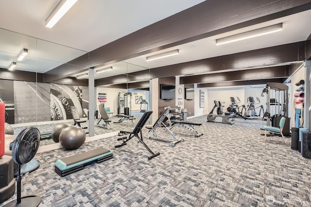 3222 S 183rd St, Seatac, WA 98188 - gym featuring carpet flooring