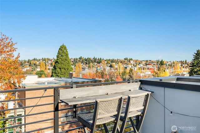 balcony with a residential view