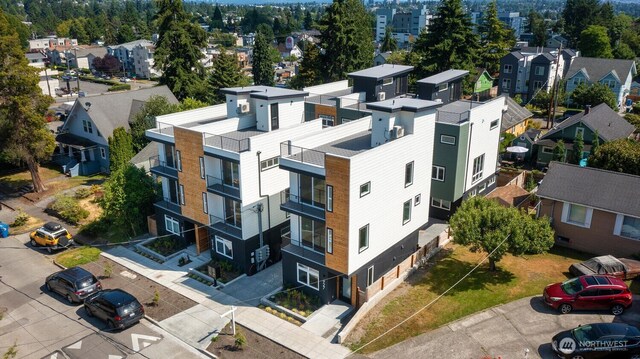 aerial view featuring a residential view