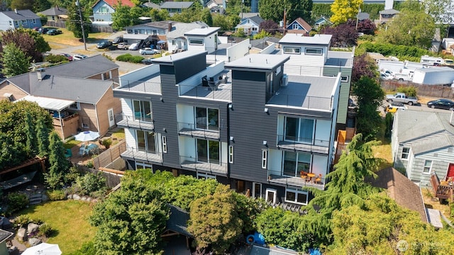 bird's eye view with a residential view