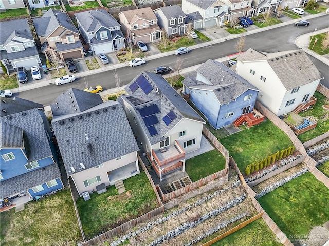 drone / aerial view with a residential view