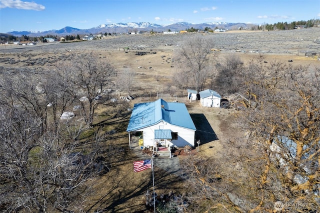 aerial view featuring a mountain view