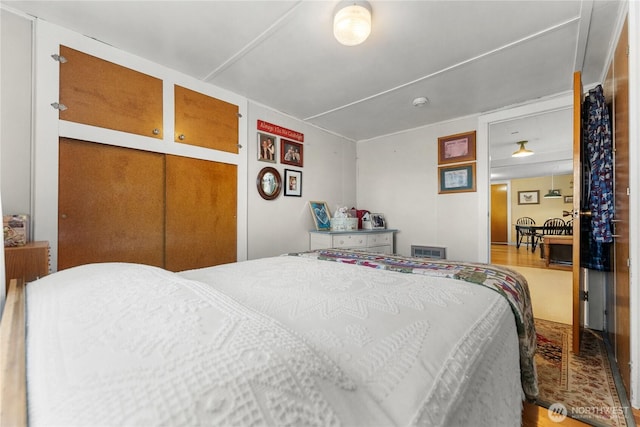 bedroom with visible vents