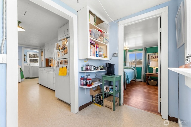 interior space featuring separate washer and dryer