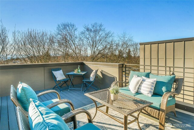 view of patio with outdoor lounge area