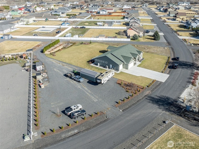 aerial view with a residential view