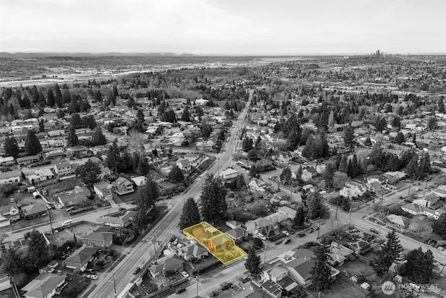 drone / aerial view featuring a residential view