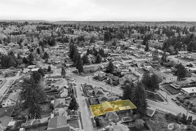 bird's eye view featuring a residential view