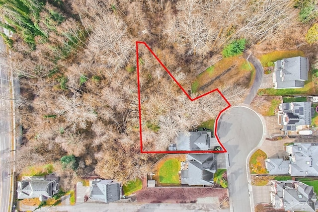 bird's eye view with a residential view