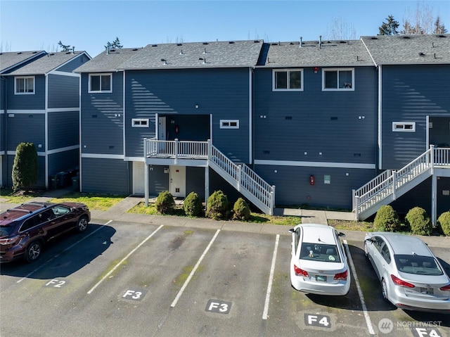 exterior space featuring stairway