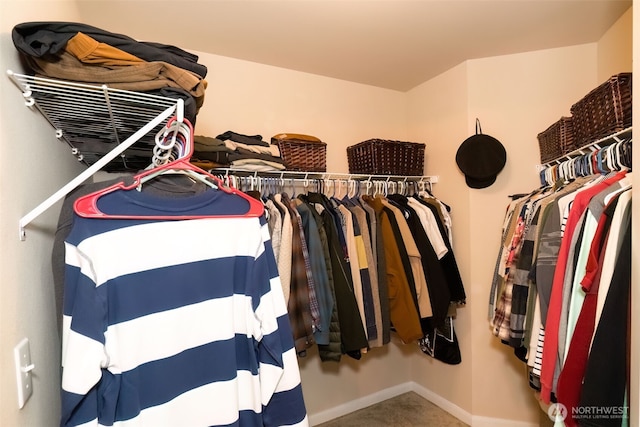 view of walk in closet